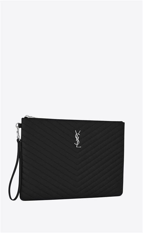 prta documenti ysl|CASSANDRE MATELASSÉ Porta documenti in pelle trapuntata.